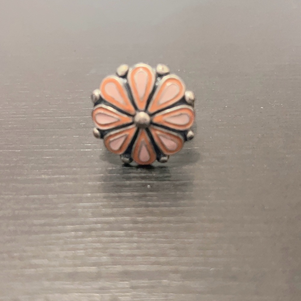 Adjustable Pink Silver Ring